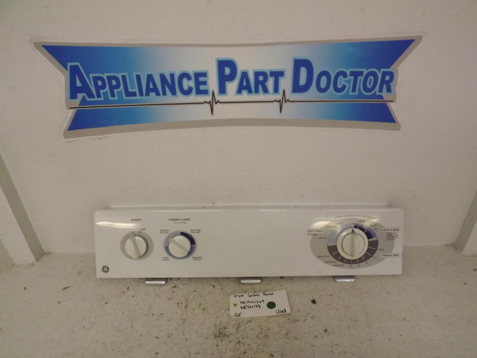 GE Dryer WE19M1269 WE4M188 Control Panel Used GE Dryer WE19M1269 WE4M188 Control Panel Used